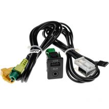 Vhbw - Câble adaptateur aux usb pour radio de voiture (100 cm) compatible avec vw RCD300, RCD310, RCD510, Polo v (type 6R) 04/2009+, RCD030