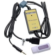 Vhbw - Câble adaptateur aux usb pour radio de voiture compatible avec vw Radio New Beetle Alpha 5, New Beetle Gamma cd, Phaeton Rhapsody