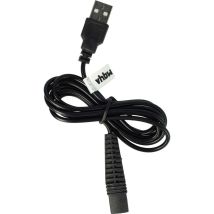 Câble de charge compatible avec Braun Series 9 9090CC type 5790, 9093S type 5791 rasoir - Câble d'alimentation, 120 cm, noir - Vhbw