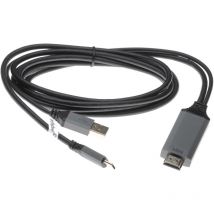 Vhbw - Câble de données 2 en 1 hdmi vers usb (câble y usb c 3.1 + usb a 2.0 vers prise hdmi) par ex compatible avec Samsung Galaxy Note 9 - 2m