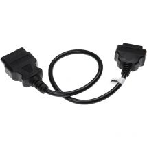 Câble de rallonge OBD2 16 Pin femelle vers 16 Pin mâle pour voitures - 50 cm - Vhbw