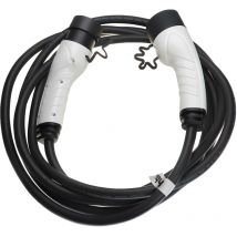 Câble de recharge type 2 vers type 2 compatible avec Dacia Spring voiture électrique - 3 phases, 16 a, 11 kW, 5 m - Vhbw