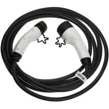 Câble de recharge type 2 vers type 2 compatible avec Dacia Spring voiture électrique - 3 phases, 16 a, 11 kW, 7 m - Vhbw