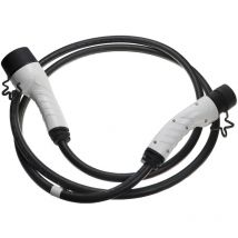 vhbw Câble de recharge type 2 vers type 2 compatible avec Dacia Spring voiture électrique - 3 phases, 32 A, 22 kW, 3 m