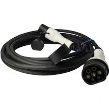 vhbw Câble de recharge type 2 vers type 2 compatible avec Fiat Tipo, Topolino voiture électrique - 1 phase, 32 A, 7 kW, 10 m