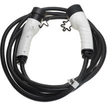 Câble de recharge type 2 vers type 2 compatible avec Fiat Topolino voiture électrique - 3 phases, 16 a, 11 kW, 5 m - Vhbw