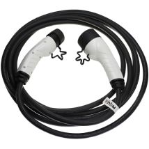 Câble de recharge type 2 vers type 2 compatible avec Mitsubishi Outlander phev voiture électrique - 3 phases, 16 a, 11 kW, 7 m - Vhbw