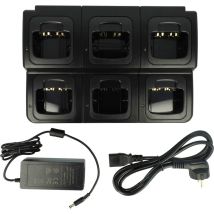 Chargeur 6 compartiments compatible avec Motorola GP340, GP360 batteries de radio - Socle + Prise, 8,4 v, 0,6 a - Vhbw