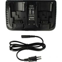Chargeur double compatible avec Dewalt DCD710S2, DCD710D2-QW, DCD710N, DCD740, DCD740B, DCD771, DCD776 batteries Li-ion d'outils - Vhbw