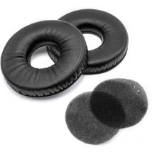Coussinets d'oreillettes de remplacement compatible avec akg K121, K121 Studio, K121S, K141, K141 Studio, K141M, K142 écouteurs noir, brillant - Vhbw