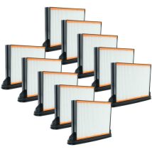 10x Filter compatible with Starmix is ard 1225, is ARD-1250, isc ard 1425 Vacuum Cleaner - flat-fold/wet/HEPA-filter Black Grey White - Vhbw
