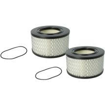 Filterset 2x Staubsaugerfilter Ersatz für Flex 445.126 für Staubsauger - hepa Filter Allergiefilter - Vhbw