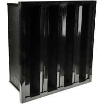 Filtre à charbon actif en nid d'abeille pour climatisation et ventilation - Filtre à air, 59,2 x 59,2 x 29,2 cm, noir - Vhbw