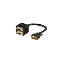 Wentronic 1 x SVGA / 2 x SVGA, Male/Female, SVGA, 2X SVGA, Negro