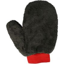 Gant d'entretien des voitures, motos et vélos - Gant de lavage tous véhicules en microfibre, noir / rouge - Vhbw