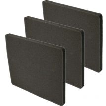 Kit de 3x Filtres compatible avec Electrolux AAM6112 (910286685) aspirateur - filtre de sortie d'air (filtre éponge), noir - Vhbw