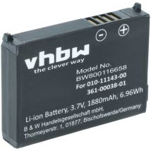 1x Batterie compatible avec Garmin Nüvi 500, 550, 510 gps, appareil de navigation (1880mAh, 3,7V, Li-ion) - Vhbw
