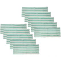 vhbw 10x Lingettes de nettoyage microfibre compatible avec Leifheit Easy Spray XL (56690) laveur de sol
