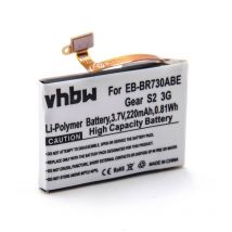Vhbw - batteria compatibile con Samsung Gear SM-R735, SM-R735A, Sport smartwatch orologio bracciale fitness (220mAh, 3,7V, Li-Poly)