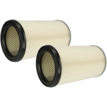 Lot de 2x filtres à cartouche compatible avec Kärcher nt 601, nt 602, nt 200, nt 602 lp, nt 802 i aspirateur - Filtre plissé - Vhbw