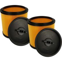 Lot de 2x filtres à cartouche compatible avec Parkside (Lidl) pnts 1500 D5 aspirateur - Filtre plissé - Vhbw