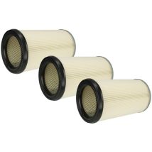Lot de 3x filtres à cartouche compatible avec Kärcher nt 601, nt 602, nt 200, nt 602 lp, nt 802 i aspirateur - Filtre plissé - Vhbw