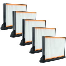 Lot de 5x filtres d'aspirateur compatible avec Starmix isc L-1625 / L-1625 top, isc L-1650 top, isc M-1625 safe - Filtre hepa - Vhbw