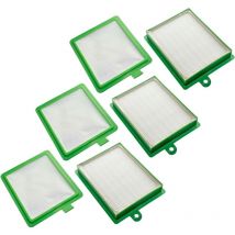 Vhbw - Lot de 6 filtres compatible avec Arnica Terra Green 1483, Terra Green 1484, Terra Green 1487 aspirateur - filtre hepa, microfiltre