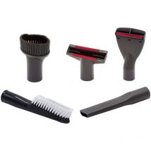 vhbw Lot de buses avec 5 pièces compatible avec Kärcher WD 5.300 M, WD 5.400, WD 5.300, WD 5 aspirateur - 35 mm gris / rouge / blanc