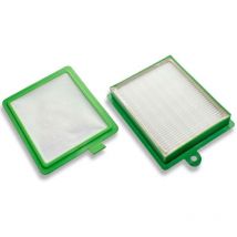 Vhbw - Lot de 2 filtres compatible avec Arnica Terra Green 1483, Terra Green 1484, Terra Green 1487 aspirateur - filtre hepa, microfiltre