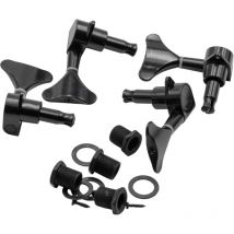Chevilles, mécaniques 2R2L pour guitare, basse - Trou de perce, 14 mm, noir - Vhbw