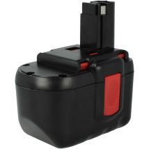 Vhbw - 1x Batterie compatible avec Bosch GBH24VF, baccs 24V, GBH-24V, 52324B, gks 24V, GCM24V, gkg 24V outil électrique (3000 mAh, NiMH, 24 v)
