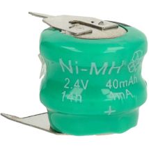 Vhbw - Nimh Ersatz Knopfzellen-akku Typ V40h 3-pins 40mah 2,4v Kompatibel Mit Modellbau-akkus, Solar-leuchten Uvm.