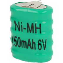 NiMH pile bouton de remplacement pour type 5/V150H 3 épingles 150mAh 6V convient pour les batteries de modélisme etc. - Vhbw