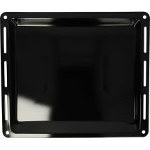 Plaque de four noire, émaillée, revêtement anti-adhérence compatible avec KitchenAid koxp 6-Serie, koxp 6xxx - 44,5 x 37,5 x 3,5 cm - Vhbw