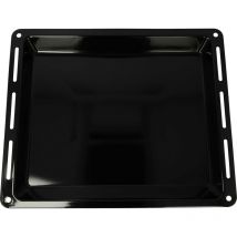 Plaque de four noire, émaillée, revêtement anti-adhérence compatible avec KitchenAid koxp 6-Serie, koxp 6xxx - 44,5 x 37,5 x 5 cm - Vhbw