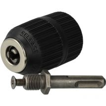 vhbw Quick-Change Clamping Chuck Replacement for Hikoki 711099, 8717574023657 for Wireless Screwdriver, Drilling Machine, Black