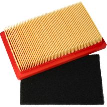 Set de filtres (1x préfiltre, 1x filtre à air) compatible avec Güde big Wheeler 508 a tondeuse à gazon - 14,5x 8,5 x 2,8cm noir/orange - Vhbw