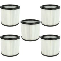 5x filtre à cartouche compatible avec Shop-Vac Super 760, Ultra 40 Blower, Super 615 S2 aspirateur - Filtre plissé - Vhbw