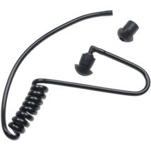 Tube acoustique de sécurité oreillette 2 bouchons d'oreille, noir / transparent pour casque audio, appareils radio - Vhbw