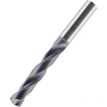 VHM-Spiralbohrer 5xD 3,8 mm – TIALN-Beschichtung – Innenkühlung – 2 Zähne – 140° Spitzenwinkel