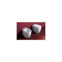 Simas - Vi01 vignoni vaso carenato bianco rimless scarico a parete o pavimento. Coprivaso non incluso