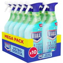 Viakal Vetro Doccia Express 470ml X10 –mega Pack Pulizia Rapida Senza Risciacquo