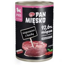 Viande de porc panée au canard - nourriture humide pour chiots - 400 g