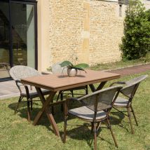 Macabane - vianney - Table de jardin rectangulaire 4 personnes 140x80cm