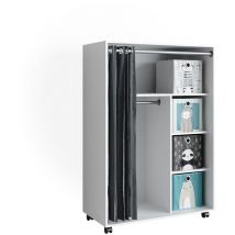 Armoire Doros, Blanc, 100 x 146.6 cm avec boxes pliables Vicco