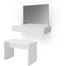 Coiffeuse Alessia, Blanc, 90 cm avec banc Vicco