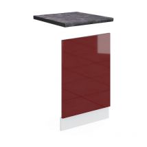 Façade R-Line, Rouge bordeaux Haute brillance, 45 cm, pt Anthracite Vicco