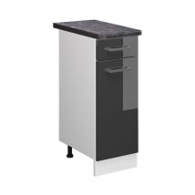 Meuble cuisine R-Line, Anthracite Haute brillance, 30 cm, PT Anthracite, Vicco