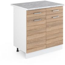 Meuble cuisine R-Line, Sonoma, 80 cm, pt Marbre Vicco